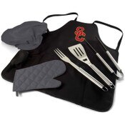 USC Trojans SC Interlock BBQ Apron Tote and Tools